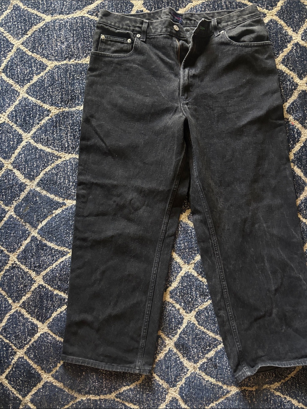 Tommy Hilfiger Men's Black Relaxed Fit Jeans